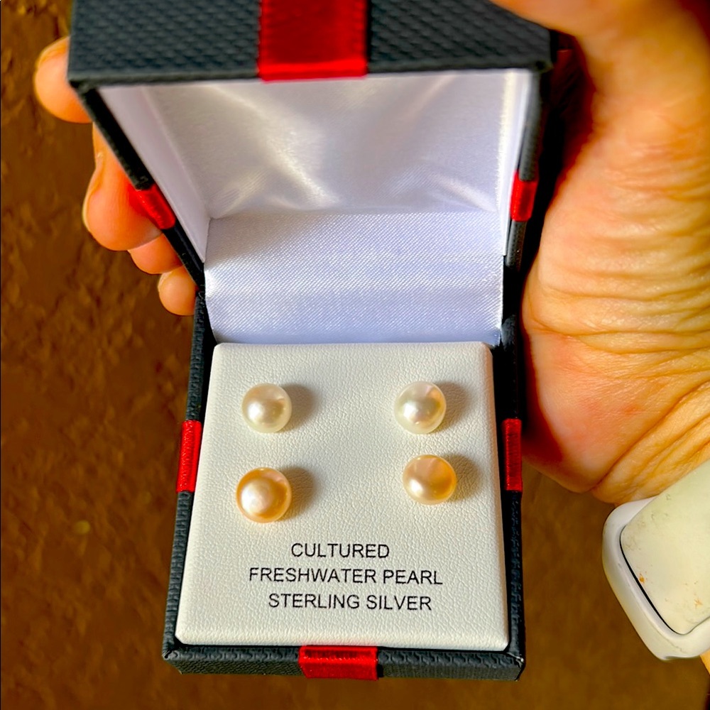 Cultured Freshwater Pearl Sterling Silver Earrings